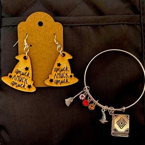 Hocus Pocus Inspired Earring and Bracelet Set